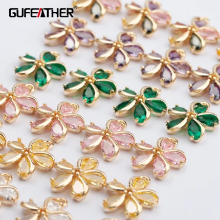 GUFEATHER M763,jewelry accessories,pass REACH,nickel free,18k gold plated,zircon pendants,jewelry making,diy earrings,10pcs/lot - AliExpress 36