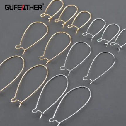 GUFEATHER M1098,jewelry accessories,pass REACH,nickel free,18k gold rhodium plated,copper metal,hooks,jewelry making,20pcs/lot - AliExpress 36