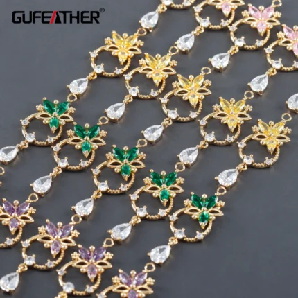 GUFEATHER M1082,jewelry accessories,pass REACH,nickel free,18k gold plated,copper,zircons,diy pendants,jewelry making,6pcs/lot - AliExpress 36