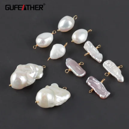 GUFEATHER M965,jewelry accessories,pass REACH,nickel free,natural pearl,18k gold plated,copper,earrings,jewelry making,6pcs/lot - AliExpress 36