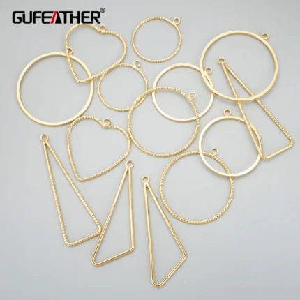 GUFEATHER MD63,jewelry accessories,18k gold rhodium plated,copper,circle heart shape,charm,jewelry making,diy pendants,20pcs/lot - AliExpress 36