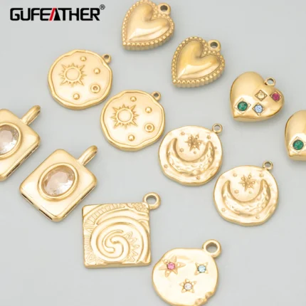 GUFEATHER MF07,jewelry accessories,316L stainless steel,nickel free,hand made,charms,jewelry making,diy pendants,4pcs/lot - AliExpress 36