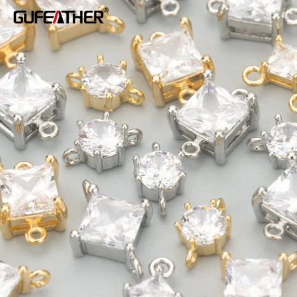 GUFEATHER MC75,jewelry accessories,18k gold rhodium plated,nickel free,copper,zircon,charm,jewelry making,diy pendants,10pcs/lot - AliExpress 36