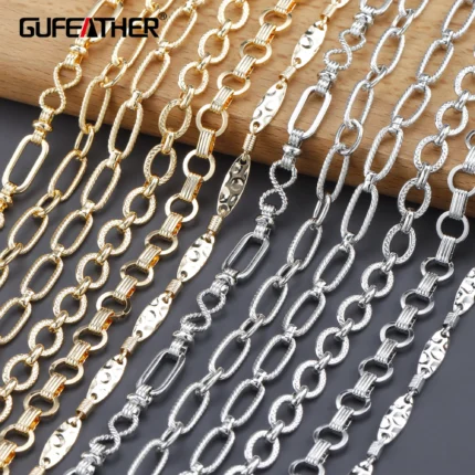 GUFEATHER,1m/lot,C146,diy chain,pass REACH,nickel free,18k gold rhodium plated,copper metal,diy bracelet necklace,jewelry making - AliExpress 36