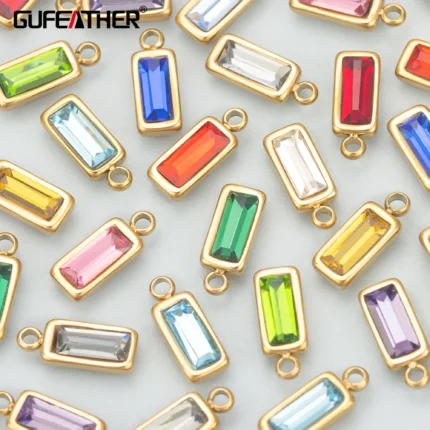 GUFEATHER MF10,jewelry accessories,316L stainless steel,nickel free,zircon,hand made,charms,jewelry making,diy pendants,4pcs/lot - AliExpress 36