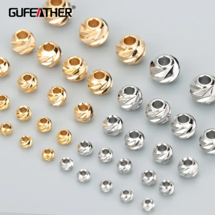 GUFEATHER MB89,jewelry accessories,18k gold rhodium plated,pass REACH,nickel free,copper beads,jewelry making findings,one pack - AliExpress 36