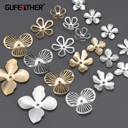 GUFEATHER,20pcs/lot,MA80,jewelry accessories,nickel free,18k gold rhodium plated,copper,jewelry making,diy flower accessories - AliExpress 36