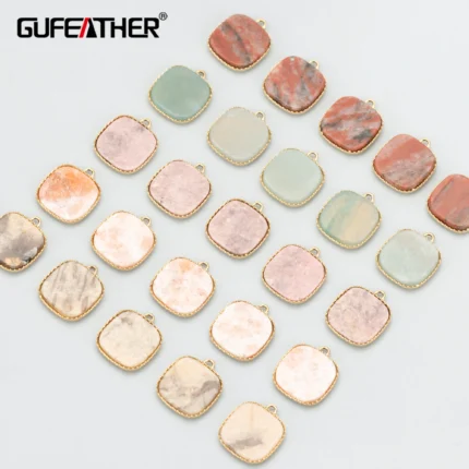 GUFEATHER MC27,jewelry accessories,316L stainless steel,nickel free,natural stone,charms,jewelry making,diy pendants,2pcs/lot - AliExpress 36