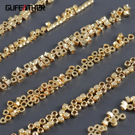 GUFEATHER MA31,jewelry accessories,18k gold plated,copper,pass REACH,nickel free,ball snap clasps,diy jewelry making,50pcs/lot - AliExpress 36